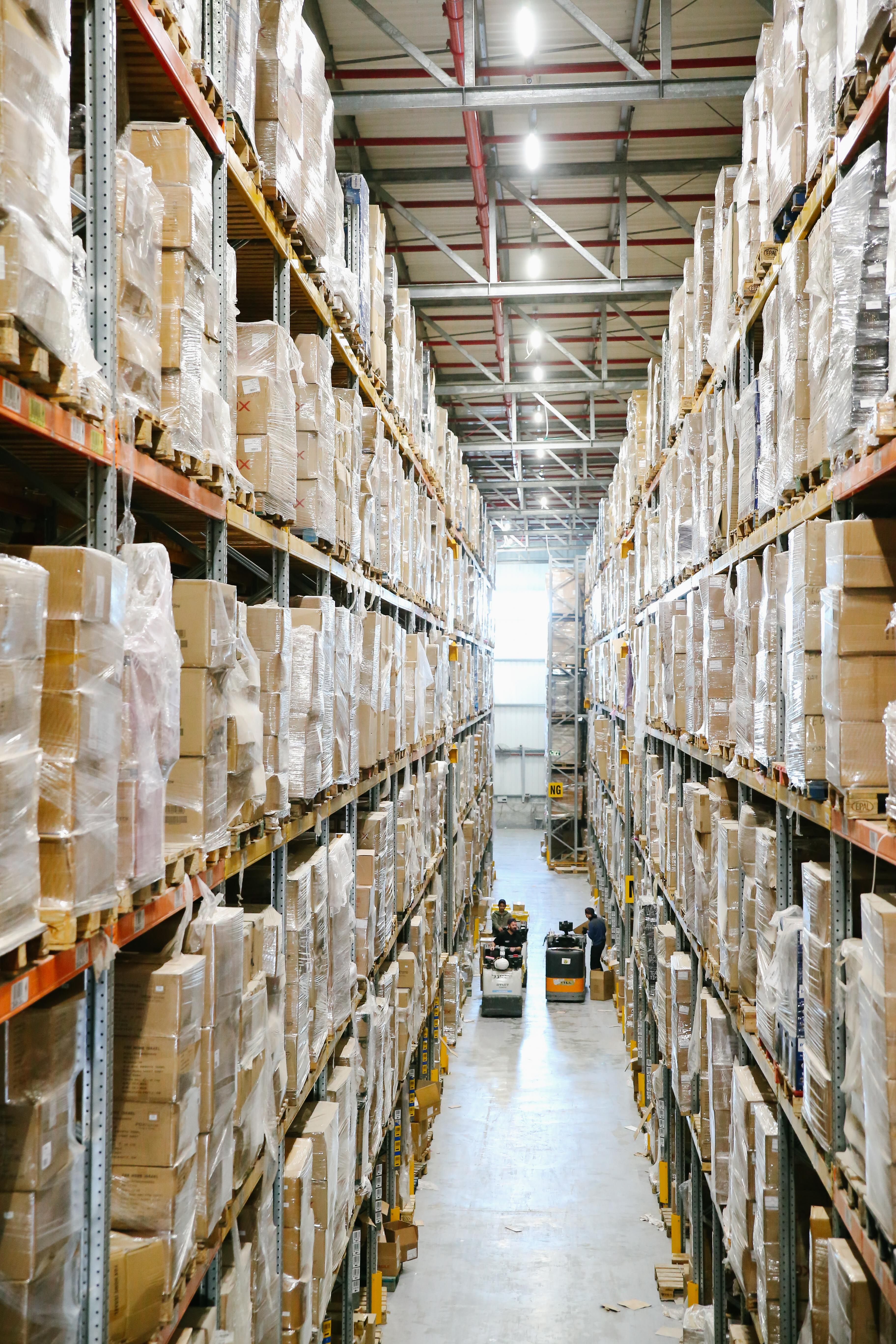 Logistics and warehouse operations with forklift